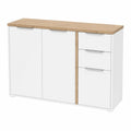Buffet 3 portes et 2 tiroirs scandinave blanc et ch¨ºne