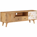 Buffet pour T¨¦l¨¦vision en Bois de Manguier 140x30x40 cm