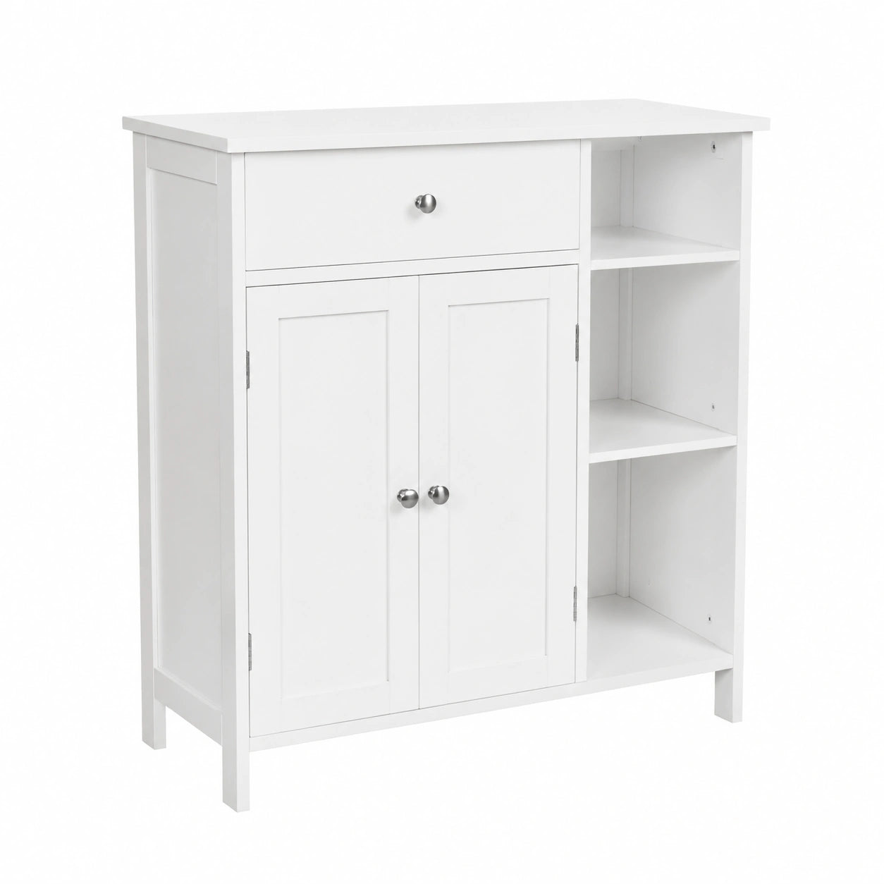 Armoire de salle de bain blanche avec tiroir et ¨¦tag¨¨res r¨¦glables