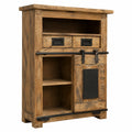 Buffet en bois de manguier et m¨¦tal laqu¨¦