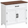 Buffet rustique avec portes en chevron et ¨¦tag¨¨re ajustable