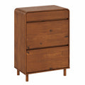 Meuble de rangement chaussures avec abattants et tiroir, bois chataignier pour 12 ¨¤ 14 paires