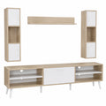 Ensemble de Meubles TV avec ¨¦tag¨¨res en Bois et Blanc 180 cm
