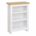 Biblioth¨¨que 3 Niveaux Autoportante pour Salon ou Couloir, Design Compact, H75xL60xP24cm, Blanc