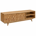 Meuble TV en bois d'acacia laqu¨¦ 145x35