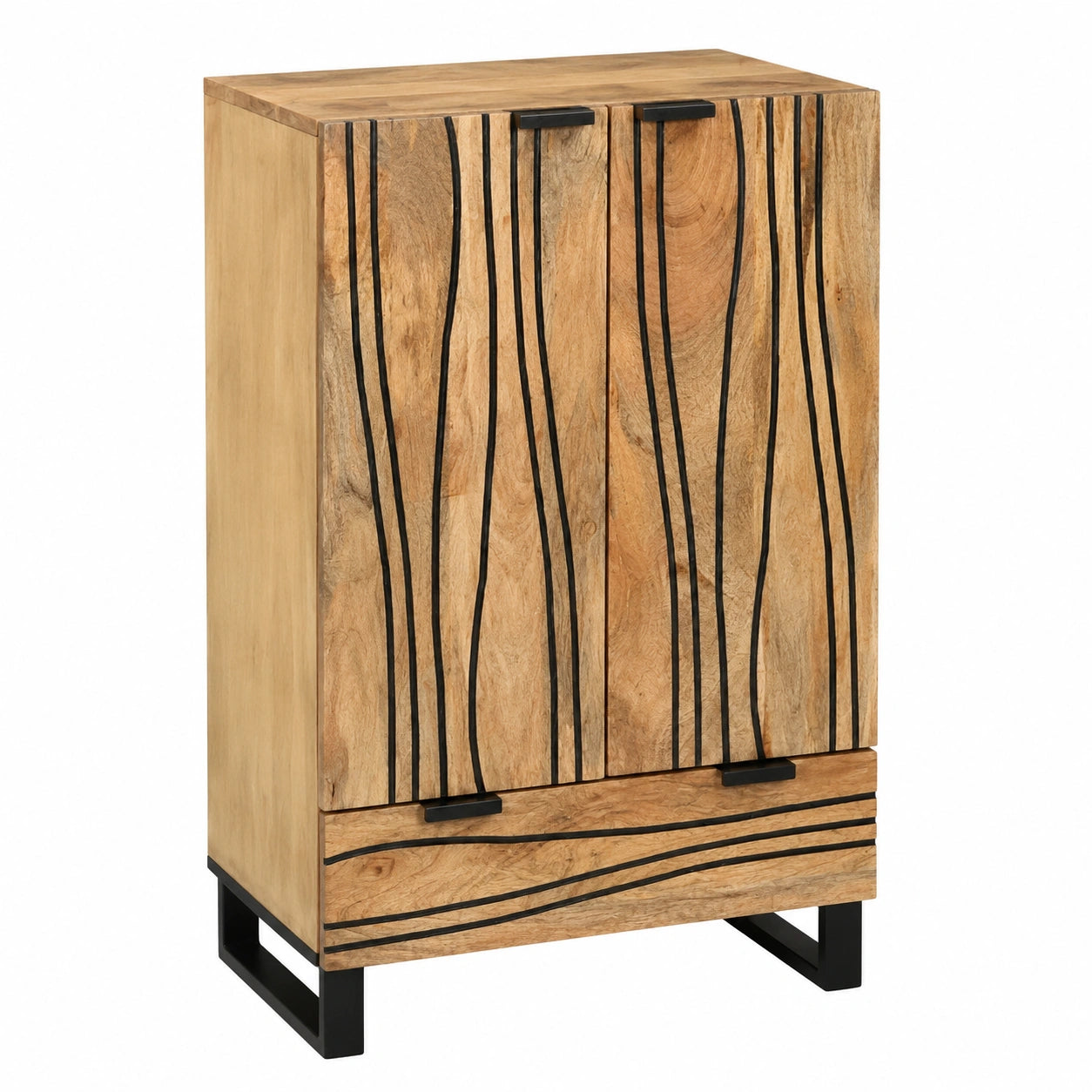 Buffet en Bois de Manguier avec Rangement pour Salle ¨¤ Manger