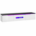 Meuble TV Moderne avec ¨¦clairage LED et Rangement