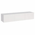 Meuble TV Mural avec ¨¦tag¨¨res Ferm¨¦es et Rangement Flottant pour Salon