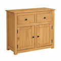 Buffet en bois massif laqu¨¦ avec portes et tiroirs, meuble de rangement bas style campagnard