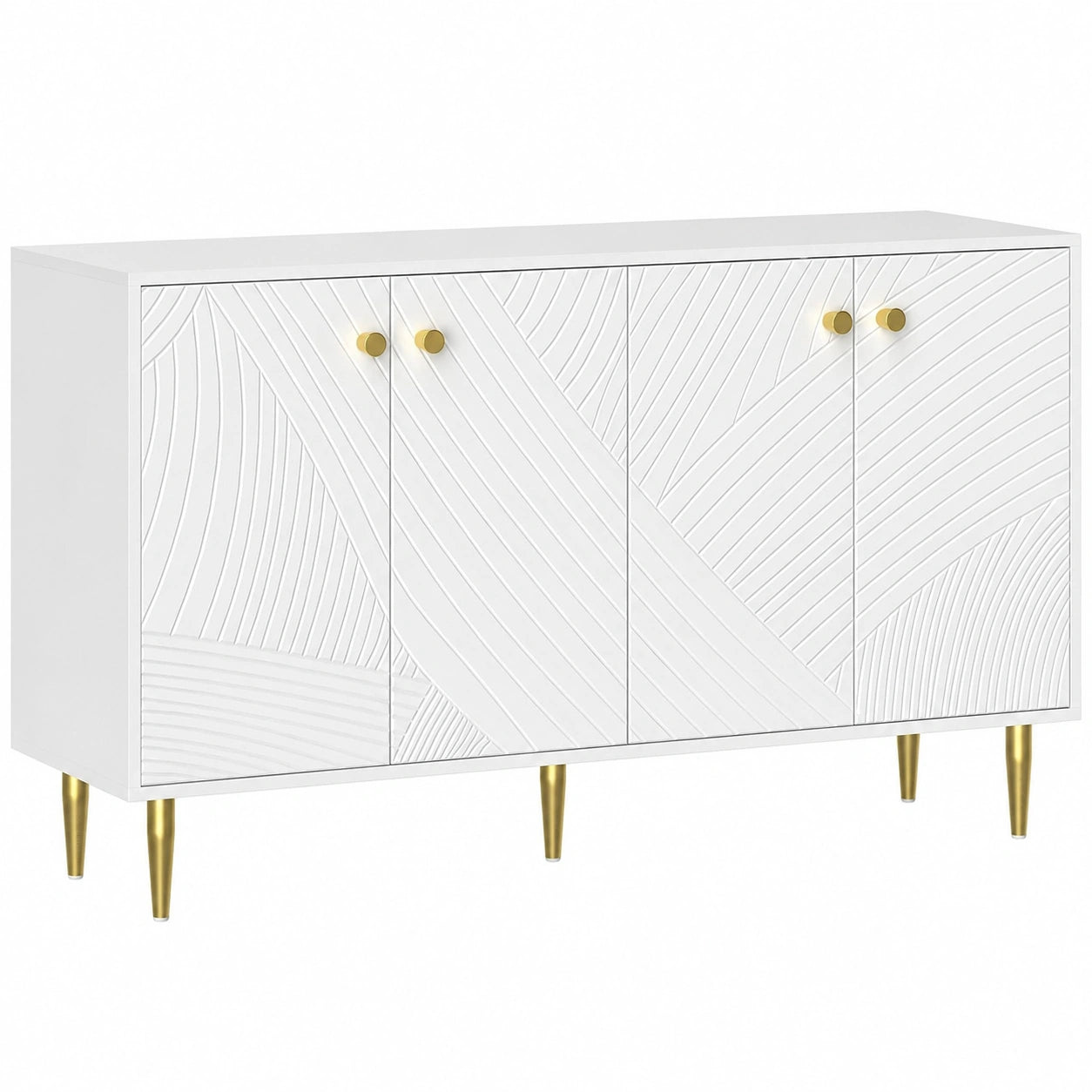Buffet Moderne avec ¨¦tag¨¨res Ajustables et Placards pour Int¨¦rieur