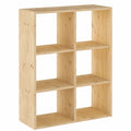 ¨¦tag¨¨re modulaire en bois massif 6 cubes